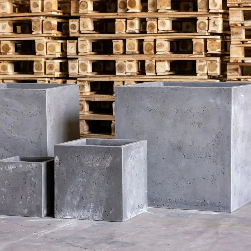 Cubrosa | Onyx Dusk – 30cm Medium Concrete Square Planter – 14L Cube Plant Pot - Pots & Plants