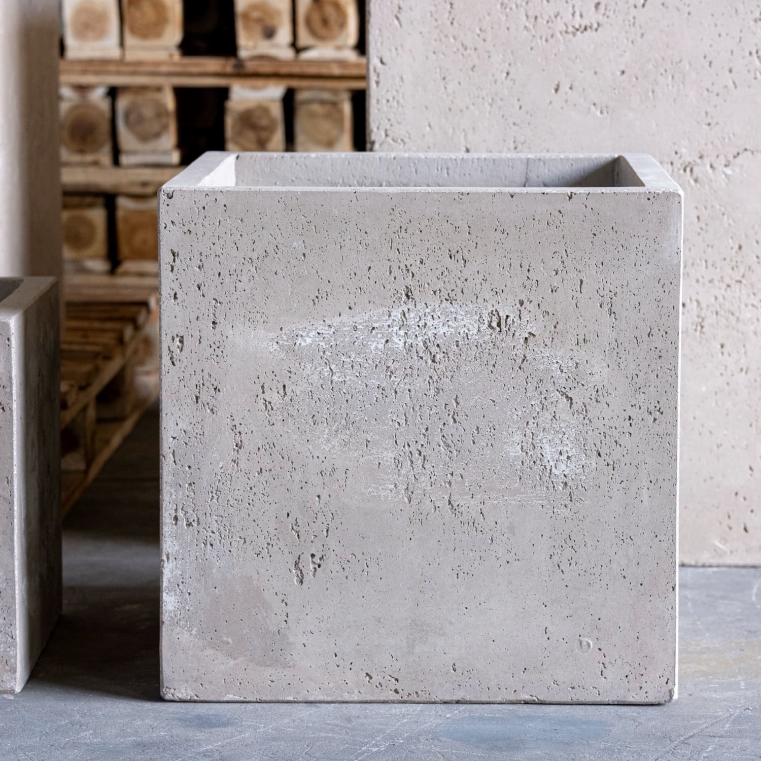 Cubrosa | Truffle – 20cm Concrete Square Planter – 4L Cube Plant Pot