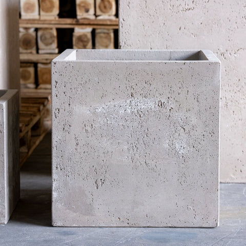 Cubrosa | Truffle – 20cm Concrete Square Planter – 4L Cube Plant Pot