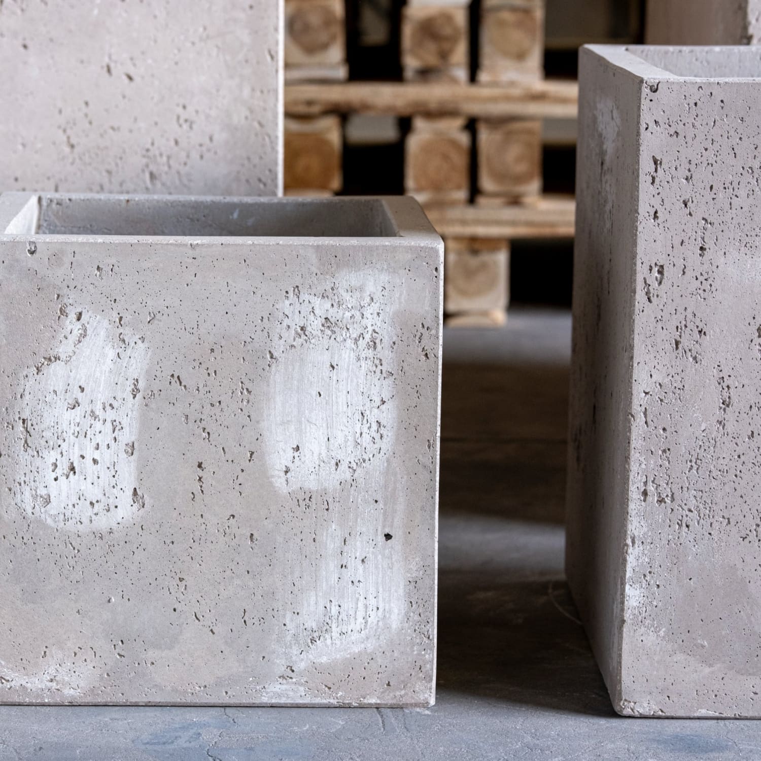 Cubrosa | Truffle – 20cm Concrete Square Planter – 4L Cube Plant Pot