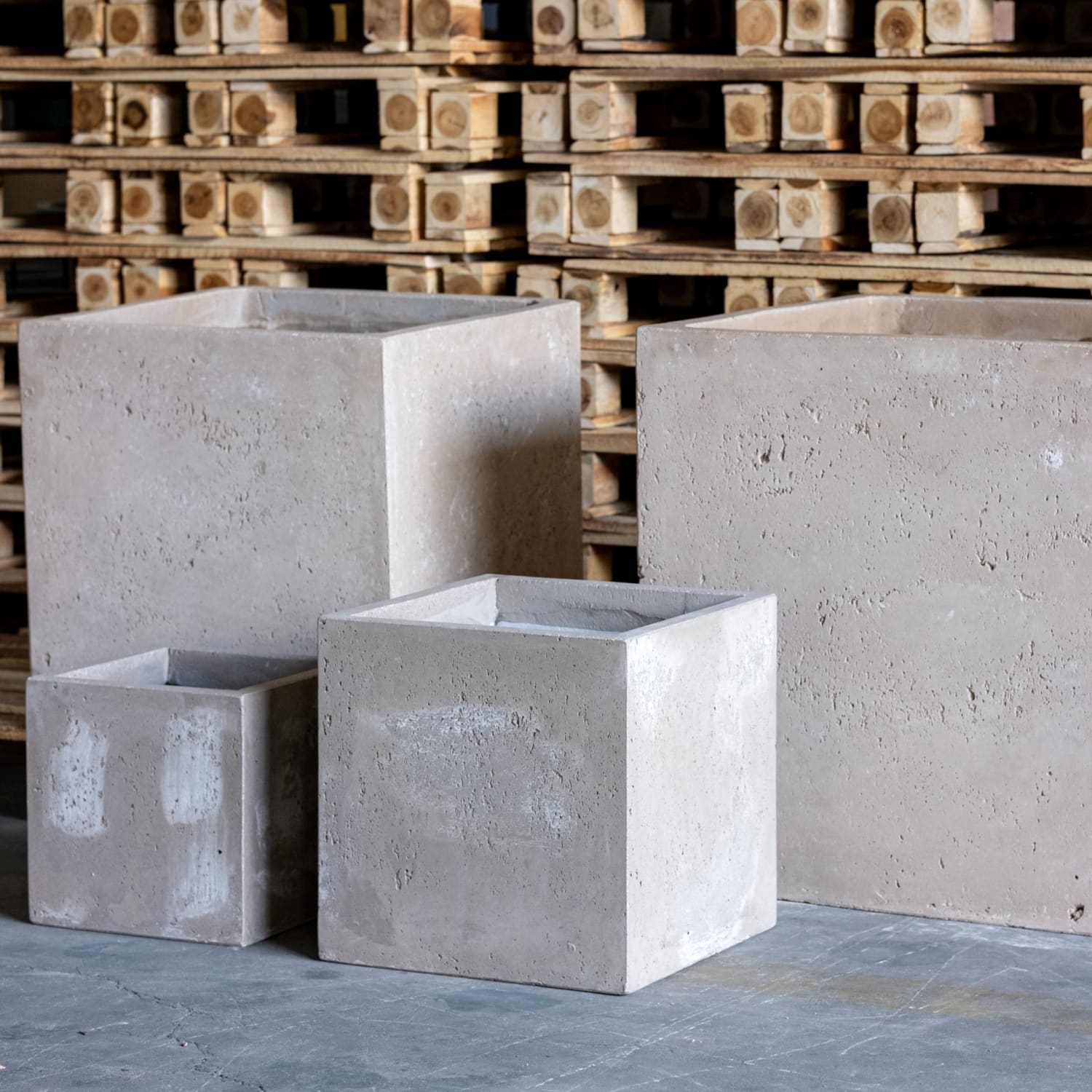 Cubrosa | Truffle – 20cm Concrete Square Planter – 4L Cube Plant Pot