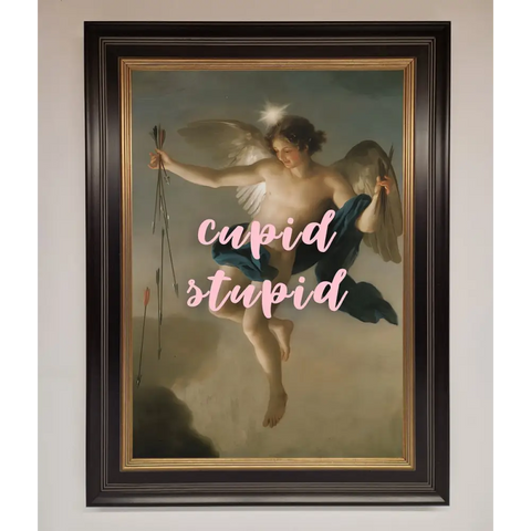 Cupid Stupid Framed Poster - A3 (29.7 x 42 cm) / Black Gold - Framed Print