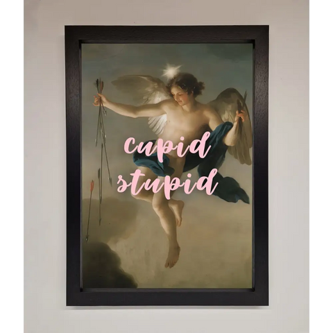 Cupid Stupid Framed Poster - A3 (29.7 x 42 cm) / Black - Framed Print