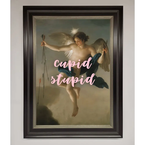 Cupid Stupid Framed Poster - A3 (29.7 x 42 cm) / Black Silver - Framed Print