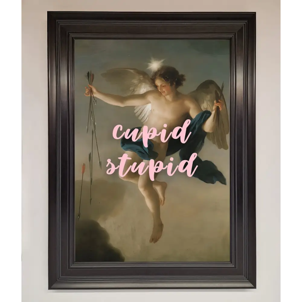 Cupid Stupid Framed Poster - A3 (29.7 x 42 cm) / Matt Black - Framed Print