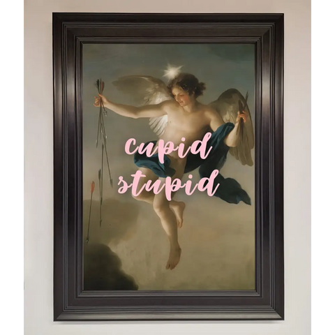 Cupid Stupid Framed Poster - A3 (29.7 x 42 cm) / Matt Black - Framed Print