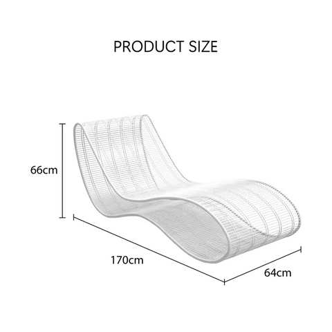 Curved Sunbathing Bed,Lounger with Table- Aluminium - sun lounger