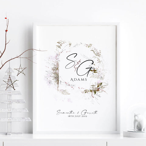 Custom valentines day gift wall art print