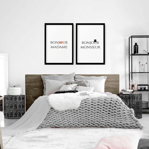 Personalised anniversary gift | set of 2 wall art prints