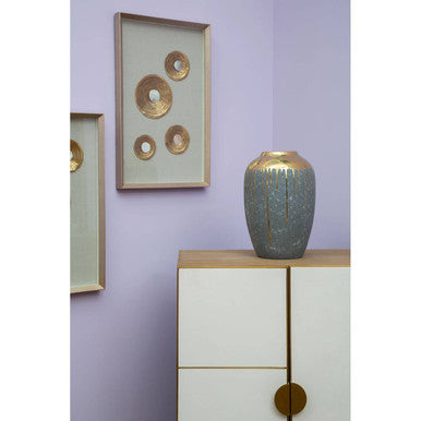 Cyrus Grey and Gold Small Vase