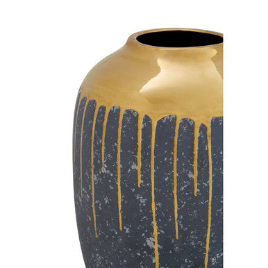 Cyrus Grey and Gold Small Vase