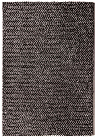 Fusion Dark Grey Braided Wool Rug