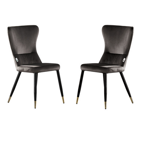 New York LUX Velvet Dining Chair with Metal Legs - Scandinavian Inspired