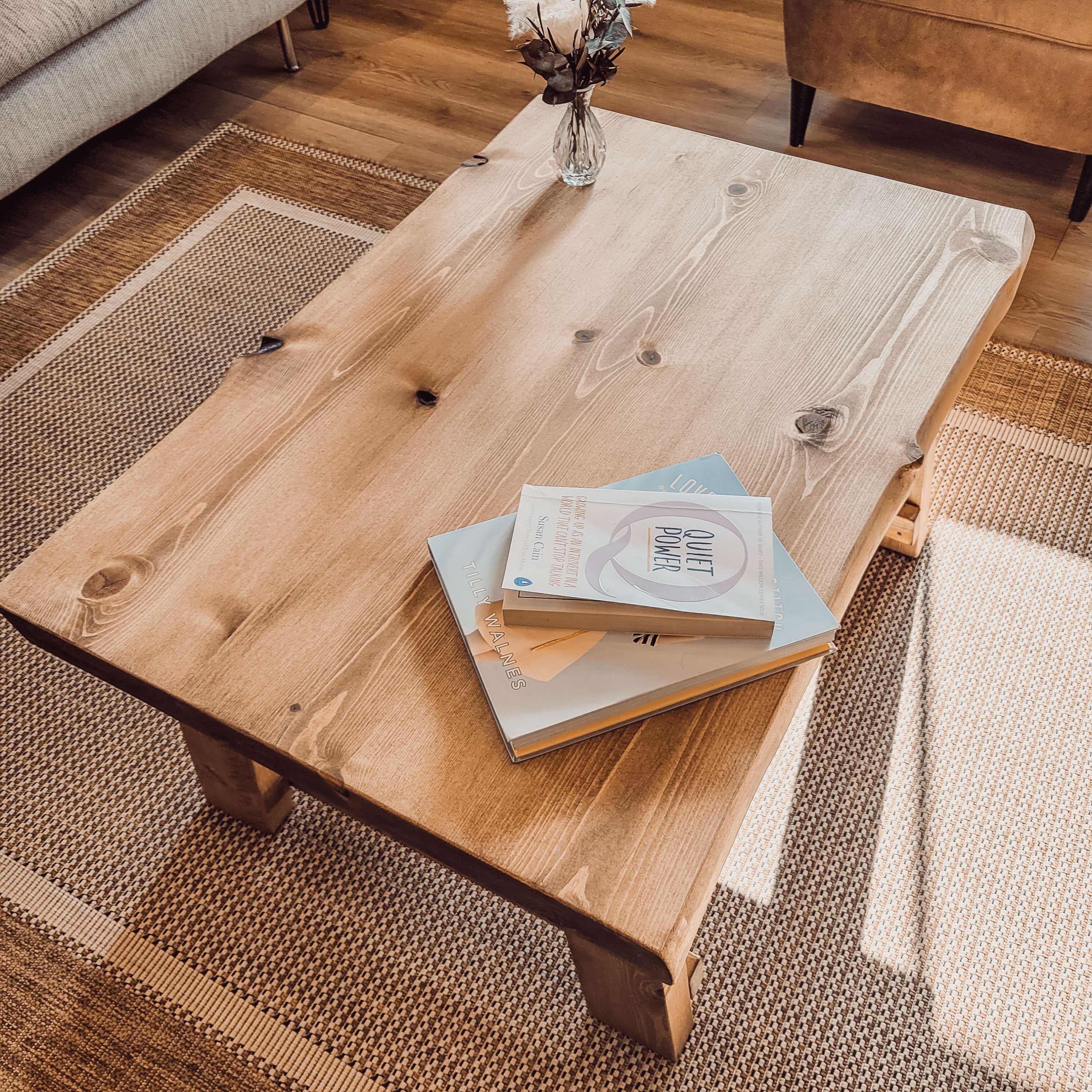 LOTTI Live / Waney Edge Coffee Table With Shelf