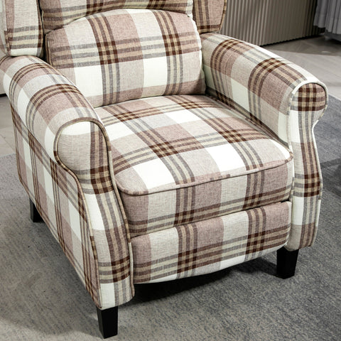 HOMCOM 160\'c2\'b0 Reclining Armchair, with Footrest - Brown