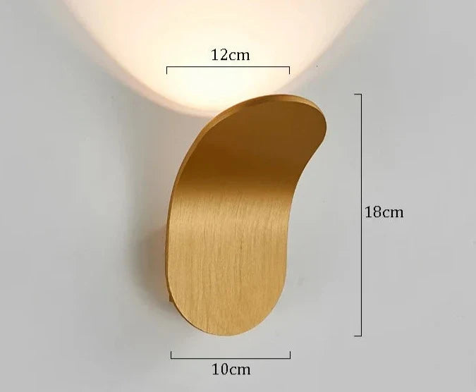Daisuke light gold finished sleek curved wall light with soft diffused glow for stylish indoor lighting