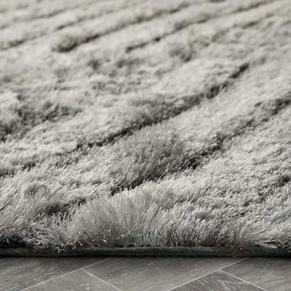 Dallas Silver Grey Shaggy Rug - Rugs
