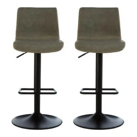 Dalston Set Of Two High Back Ash Bar Stools - bar-furniture