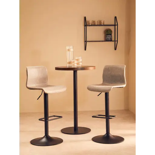 Dalston Set Of Two High Back Ash Bar Stools - bar-furniture