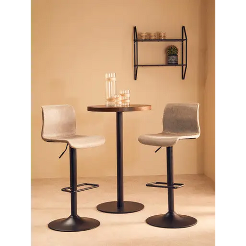 Dalston Set Of Two High Back Ash Bar Stools - bar-furniture
