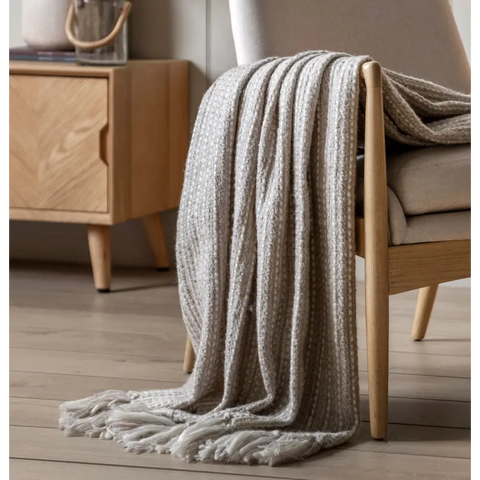 Dalton Throw 170 cm x 130 cm Natural - throw