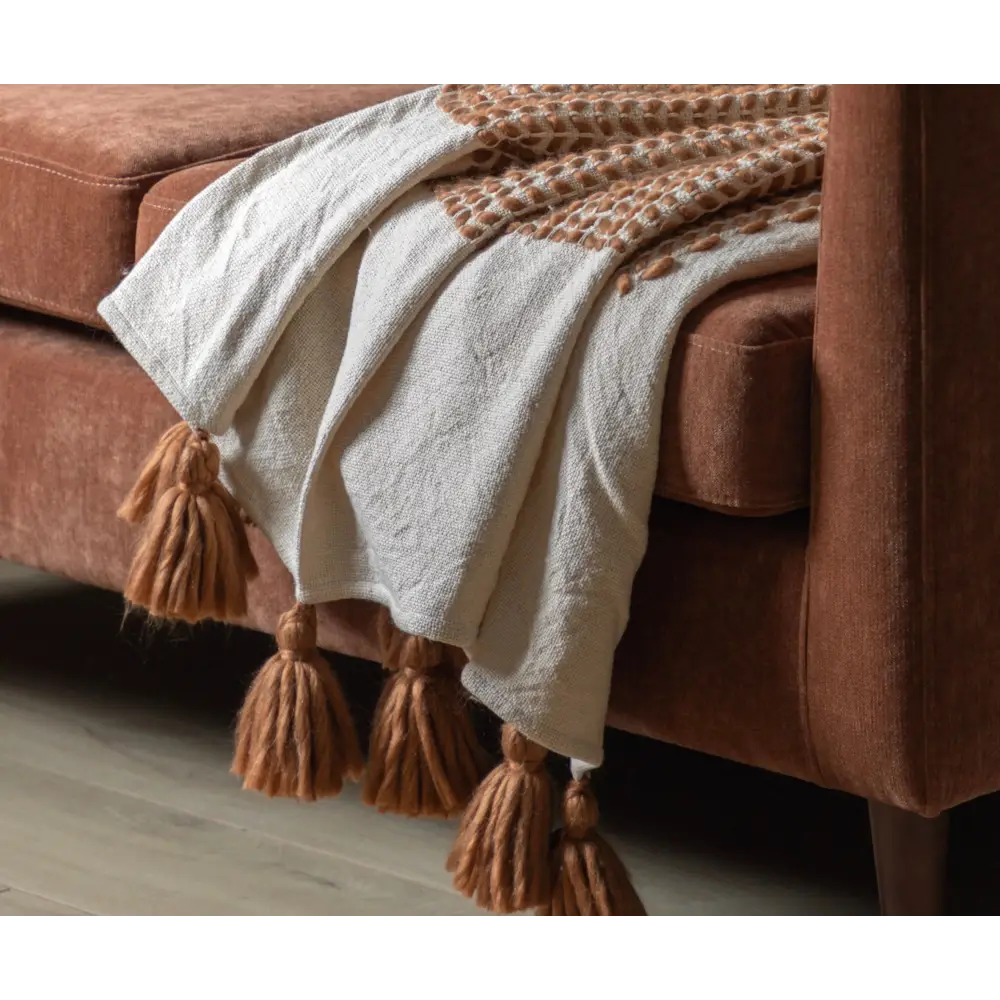Dalton Throw 170 cm x 130 cm Rust - throw