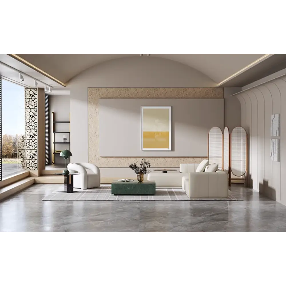 Daly Three Seater Sofa Real Leather