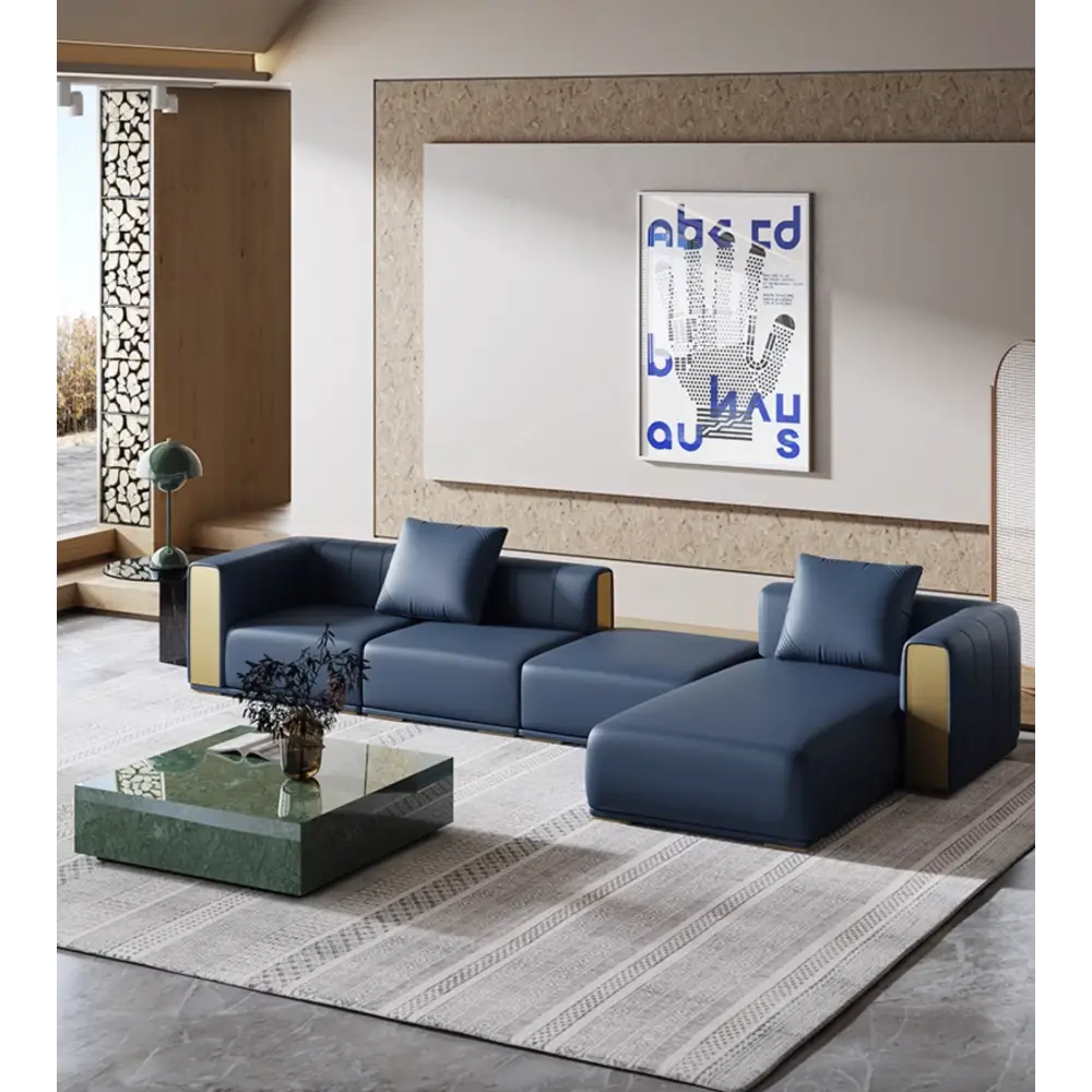 Daly Three Seater Sofa Real Leather