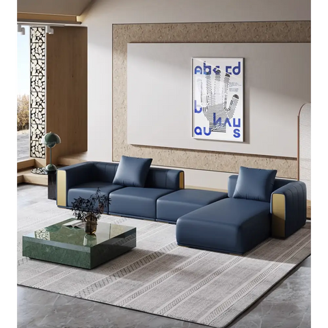 Daly Three Seater Sofa Real Leather