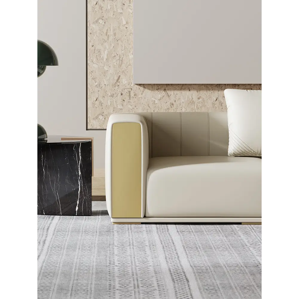 Daly Three Seater Sofa Real Leather