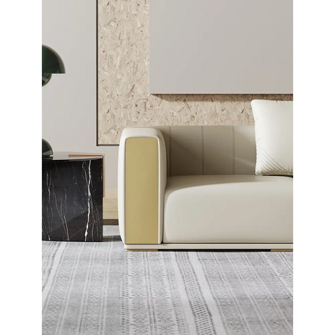 Daly Three Seater Sofa Real Leather