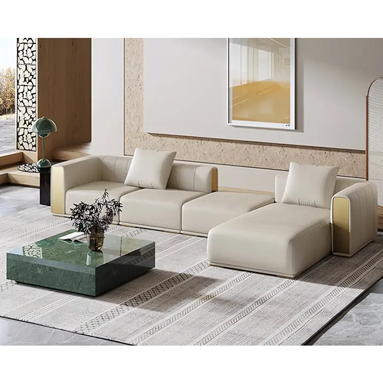 Daly Three Seater Sofa Real Leather