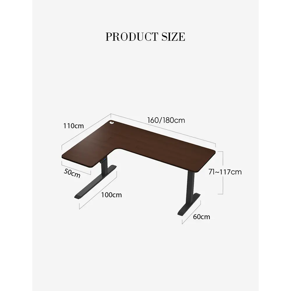 D’Amico Electric Standing Office Desk Computer Corner Desk - office desk