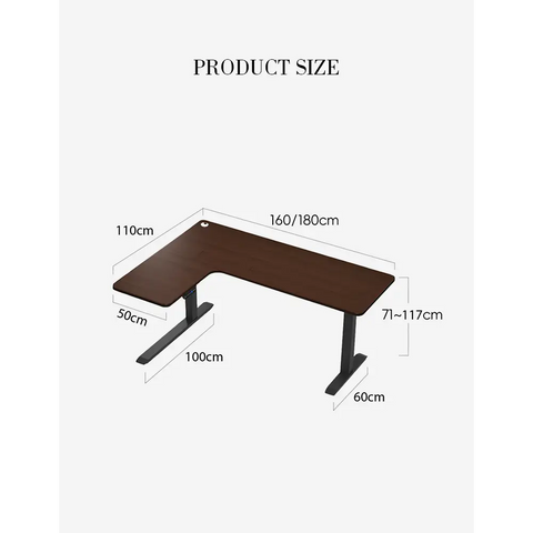 D’Amico Electric Standing Office Desk Computer Corner Desk - office desk
