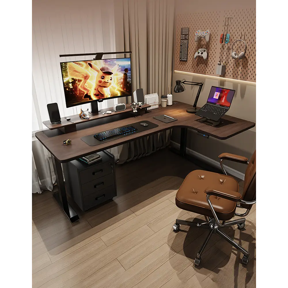 D’Amico Electric Standing Office Desk Computer Corner Desk - office desk