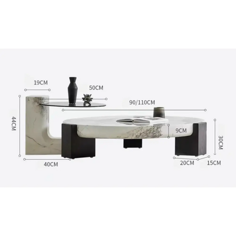 Darby Coffee Table Set Marble