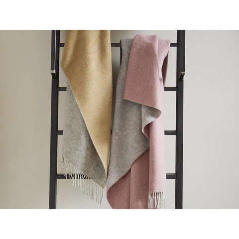 Dartmoor Reversible Pure New Wool Throw - Desert Brown - Throws & Blankets