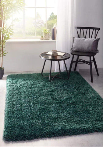 Chicago Forest Green Shaggy Rug