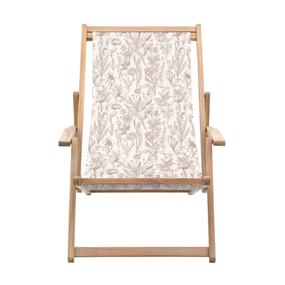 Deck Chair - Creta Clay Flora - outdoor table and chairs