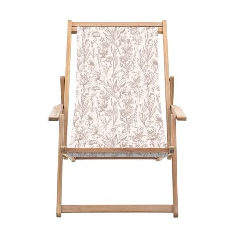 Deck Chair - Creta Clay Flora - outdoor table and chairs