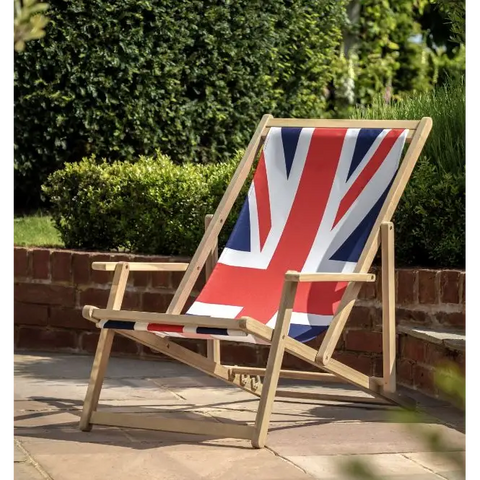 Deck Chair - Union Jack - outdoor table and chairs