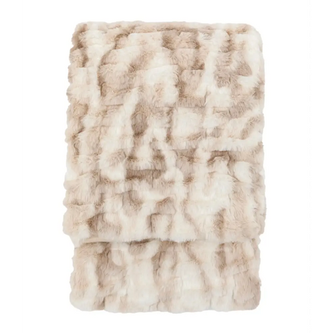 Deco Ruched Throw 170 cm x 130 cm Rabbit - throw