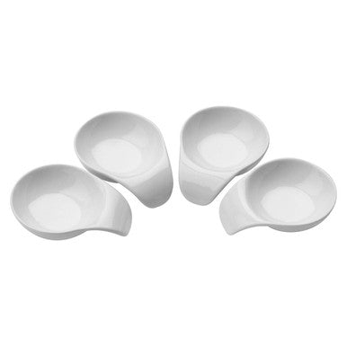 Dela Set Of Four White Tapas Serving Dishes