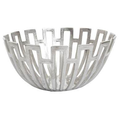 Delphi Large Silver Finish Bowl