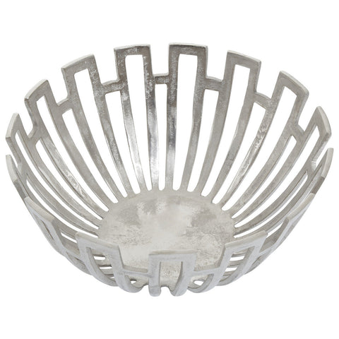 Delphi Large Silver Finish Bowl