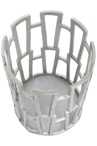 Delphi Large Silver Finish Candle Holder