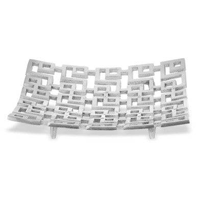 Delphi Small Plate in Silver Finish