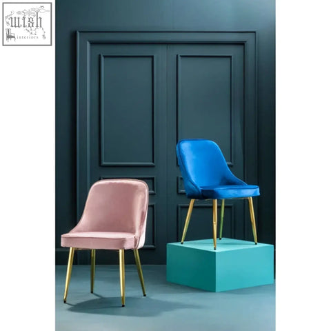 Pink velvet chair demi dusky pink velvet dining chair with gold metal legs and soft velvet upholstery