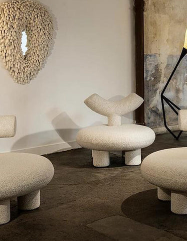 T Shapte Sheep Armchair, Cashmere wool