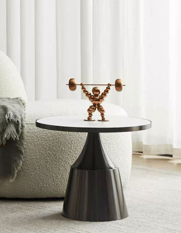 Modern Coffee Table Set, Gold & Black